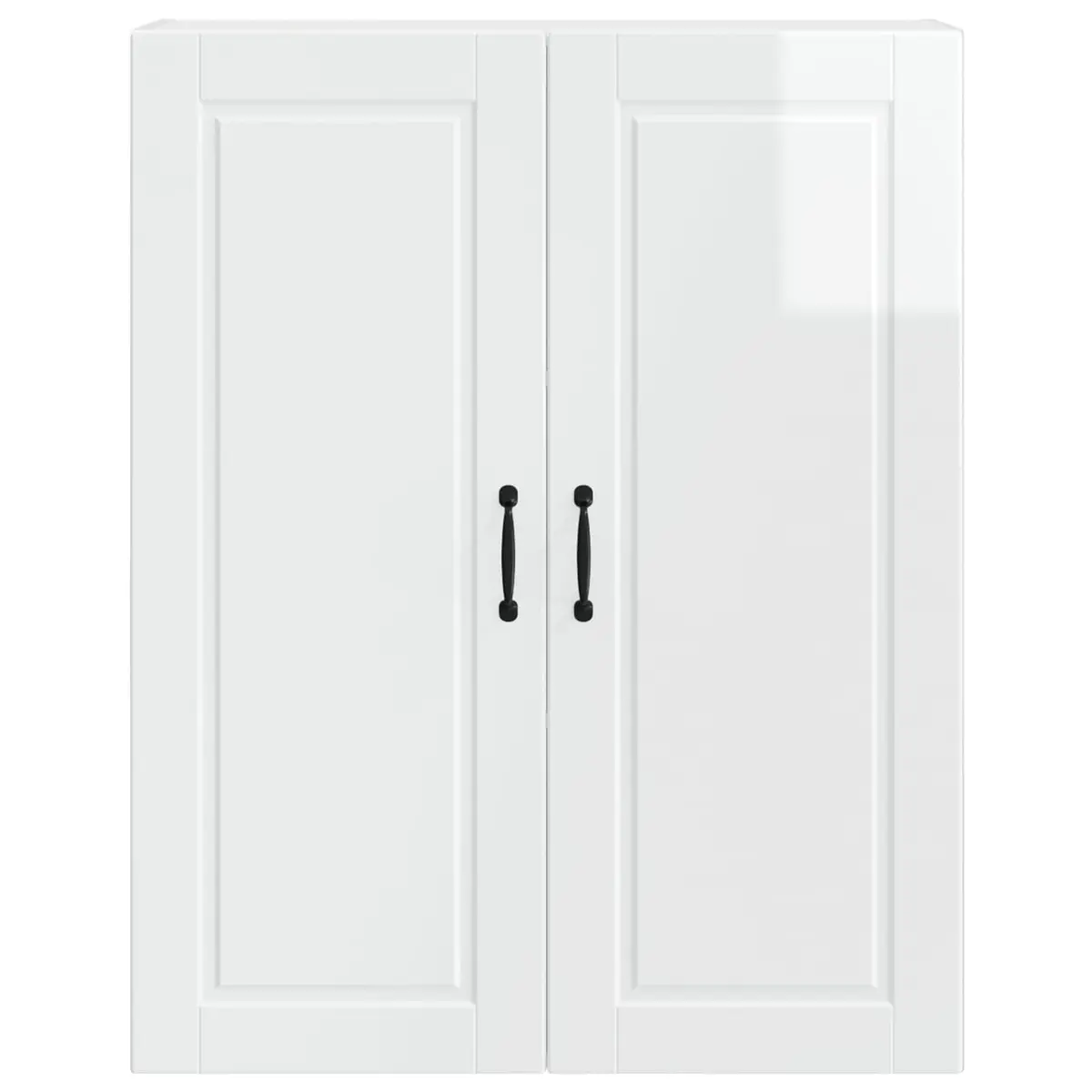 Wall Cabinet High Gloss White 80 x 31 x 100 cm Engineered Wood Wall-Mounted