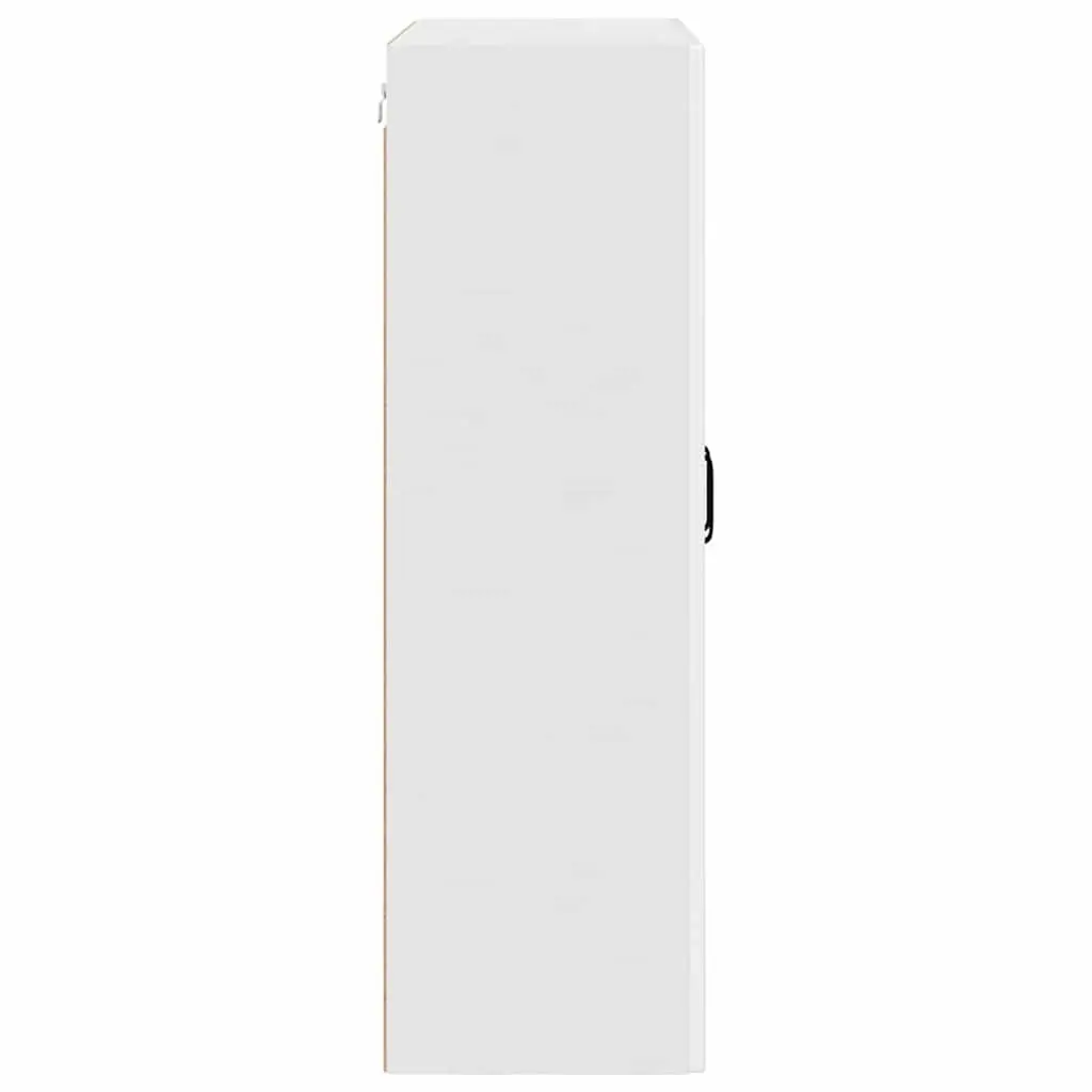 Wall Cabinet High Gloss White 80 x 31 x 100 cm Engineered Wood Wall-Mounted