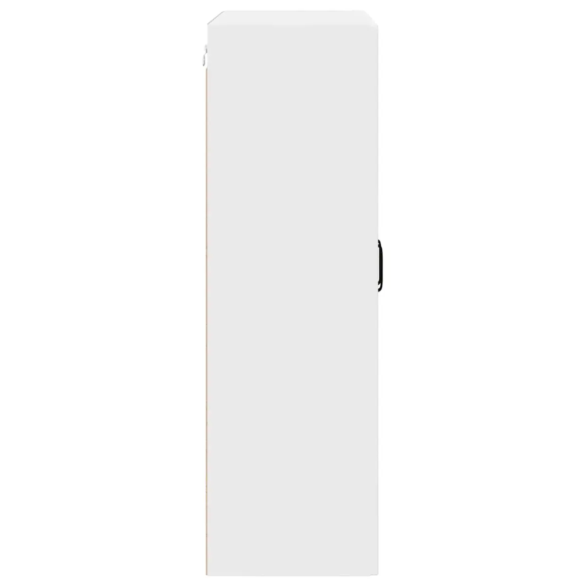 White Wall Mounted Kitchen Cabinet with Glass Shelves