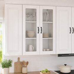 High Gloss White Wall Mounted Kitchen Cabinet