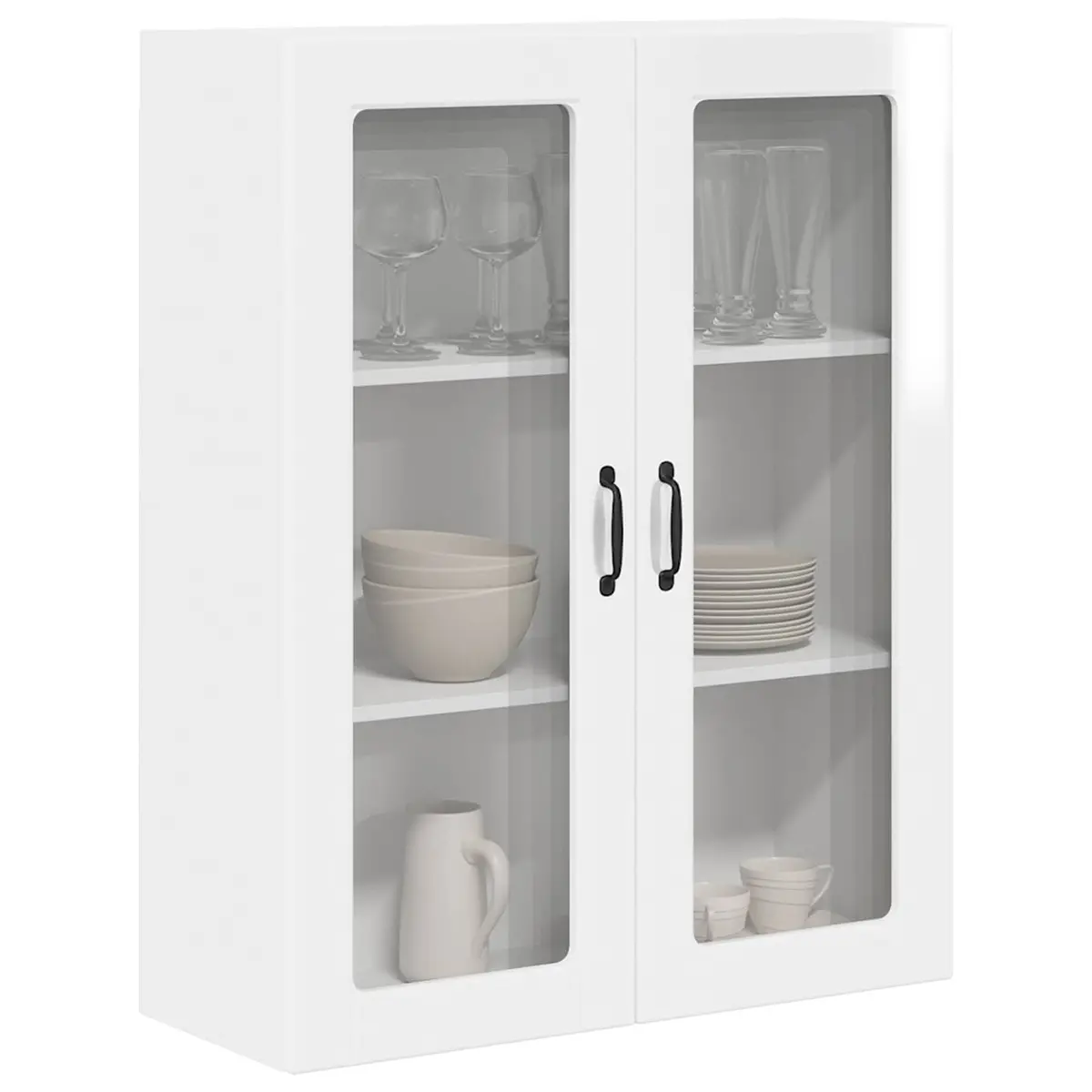 High Gloss White Wall Mounted Kitchen Cabinet