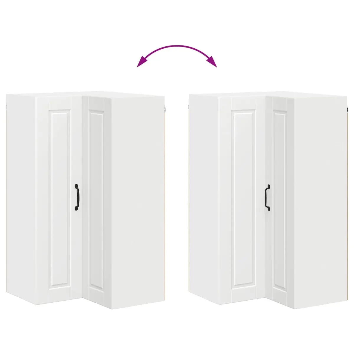 Corner Kitchen Cabinet in White for Organized Storage