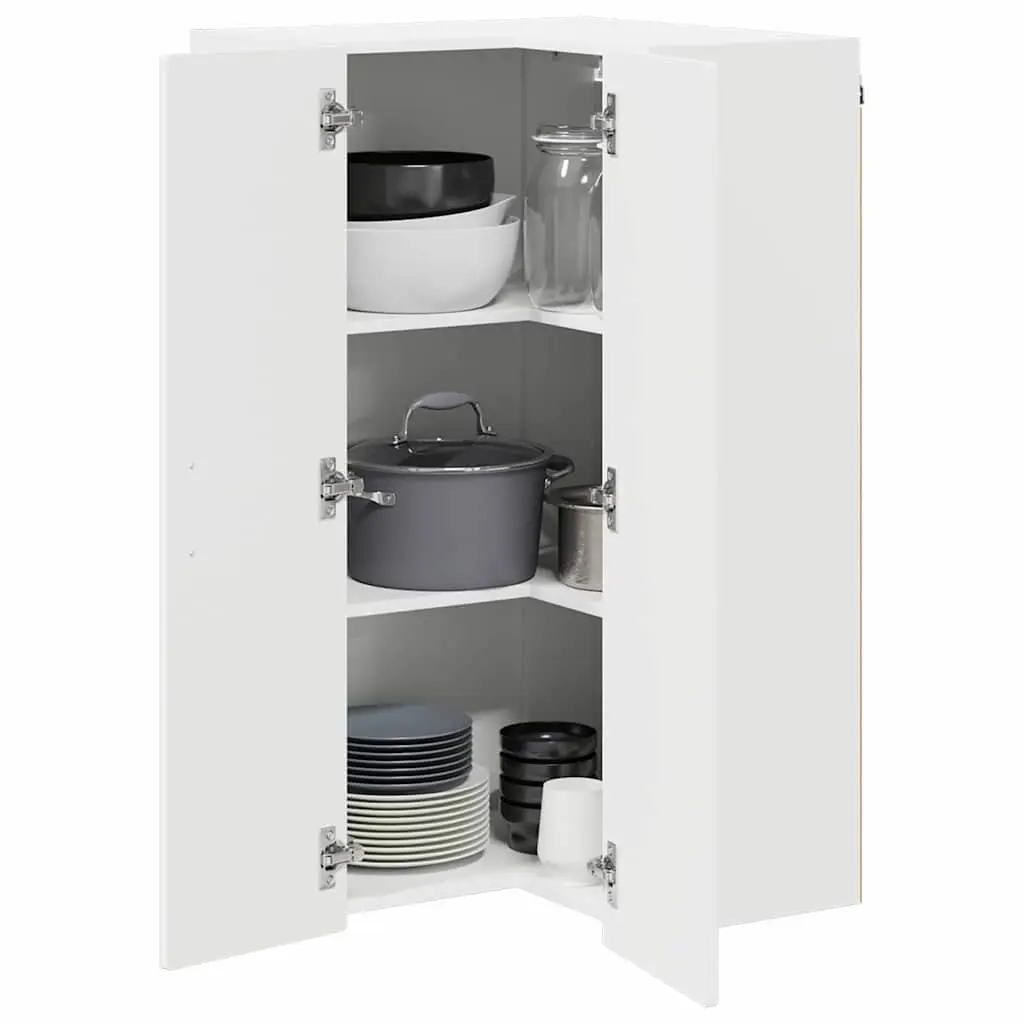 Corner Kitchen Cabinet in White for Organized Storage