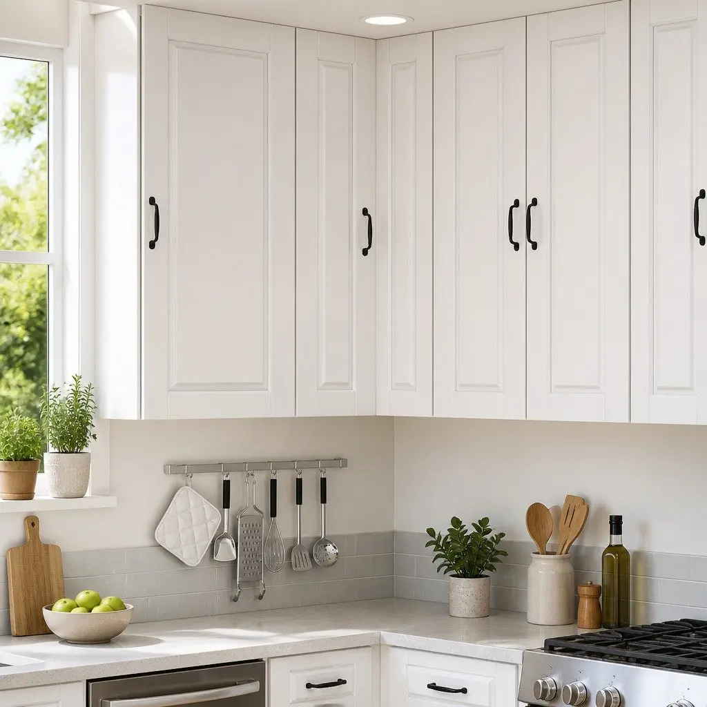 Wall Corner Kitchen Cabinet High Gloss White Modern Storage Unit Engineered Wood