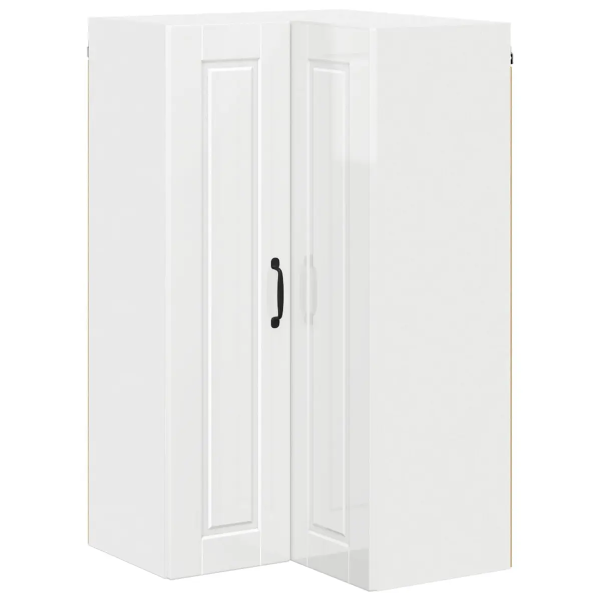 Wall Corner Kitchen Cabinet High Gloss White Modern Storage Unit Engineered Wood