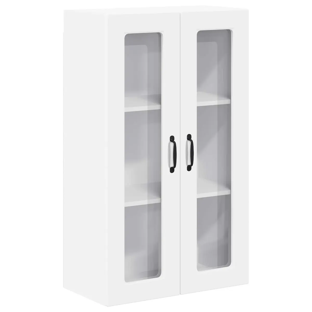 White Wall Glass Kitchen Cabinet 60x31x100cm