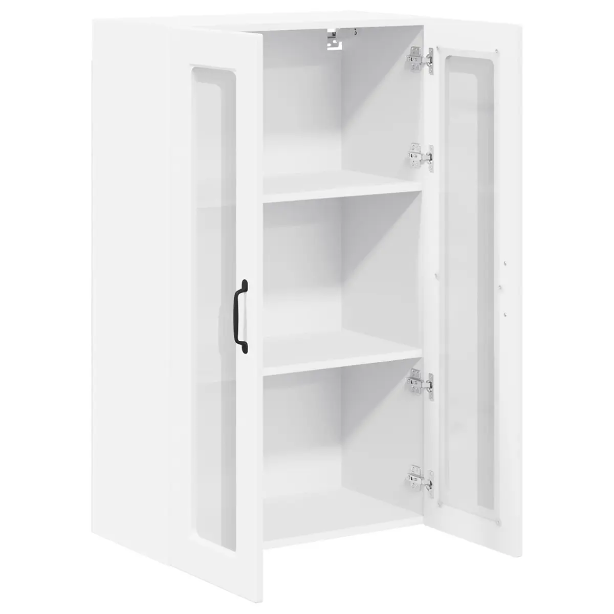 White Wall Glass Kitchen Cabinet 60x31x100cm