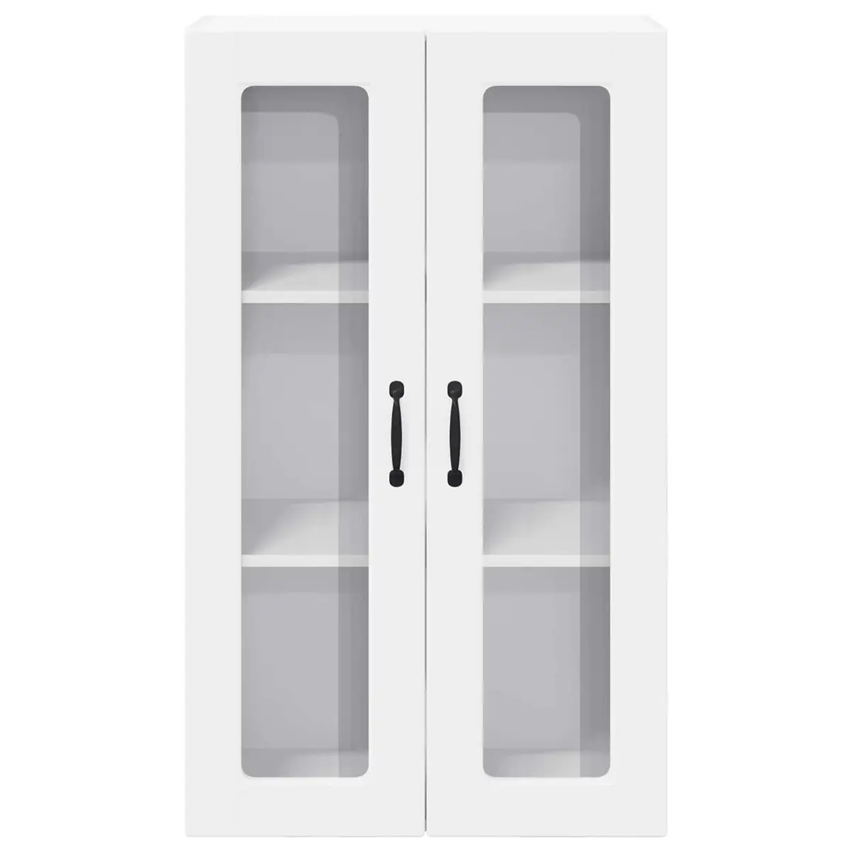 White Wall Glass Kitchen Cabinet 60x31x100cm