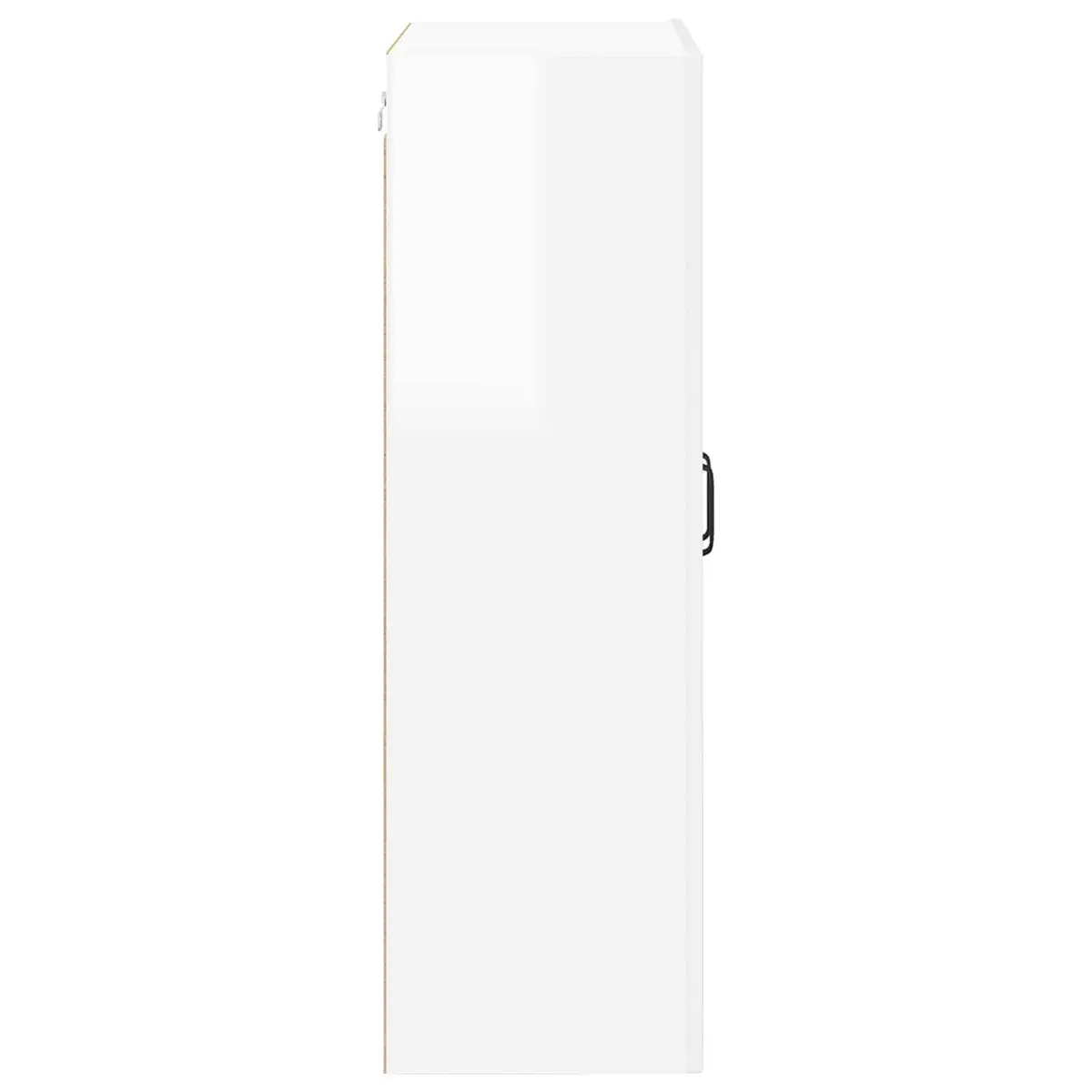 Wall Cabinet High Gloss White Wall-Mounted Kitchen Storage Compartment Engineered Wood 60 x 31 x 100 cm