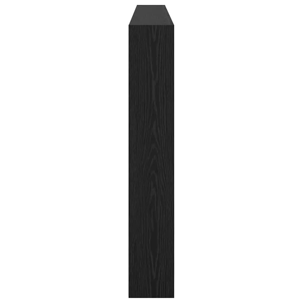 Black Engineered Wood Headboard with LED Light 200cm