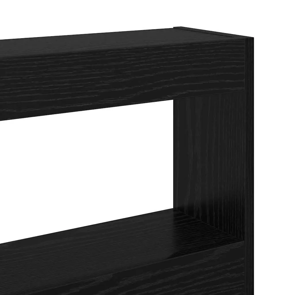 Black Oak Engineered Wood Headboard with LED Light