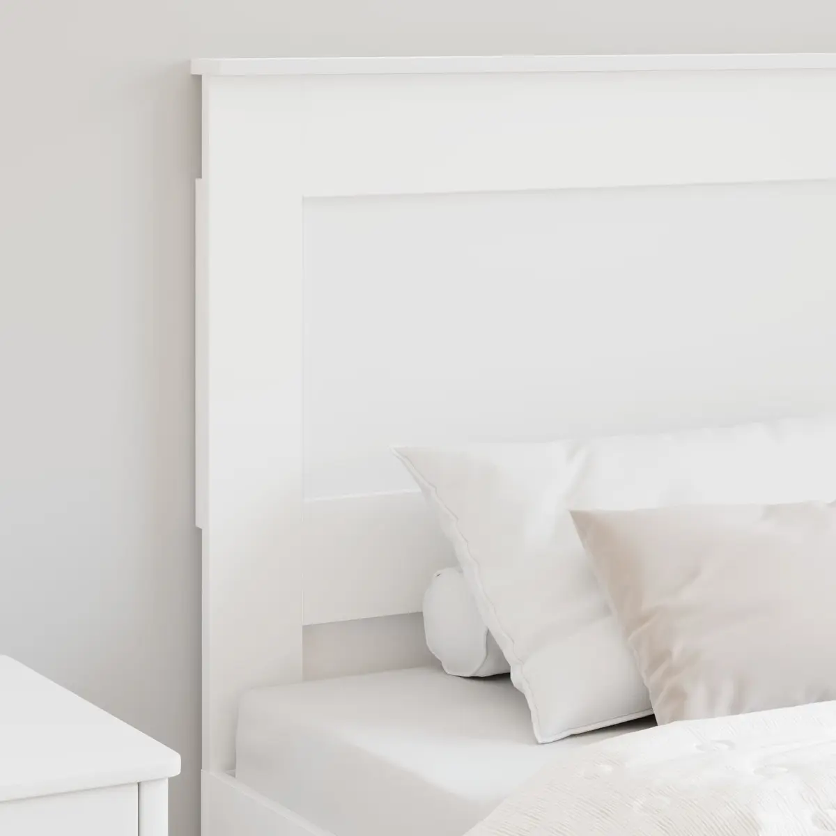 Headboard Modern White 90cm Engineered Wood Wall Mount