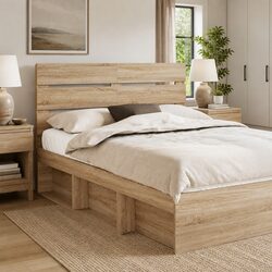 Sleek Engineered Wood Headboard for Cozy Bedrooms