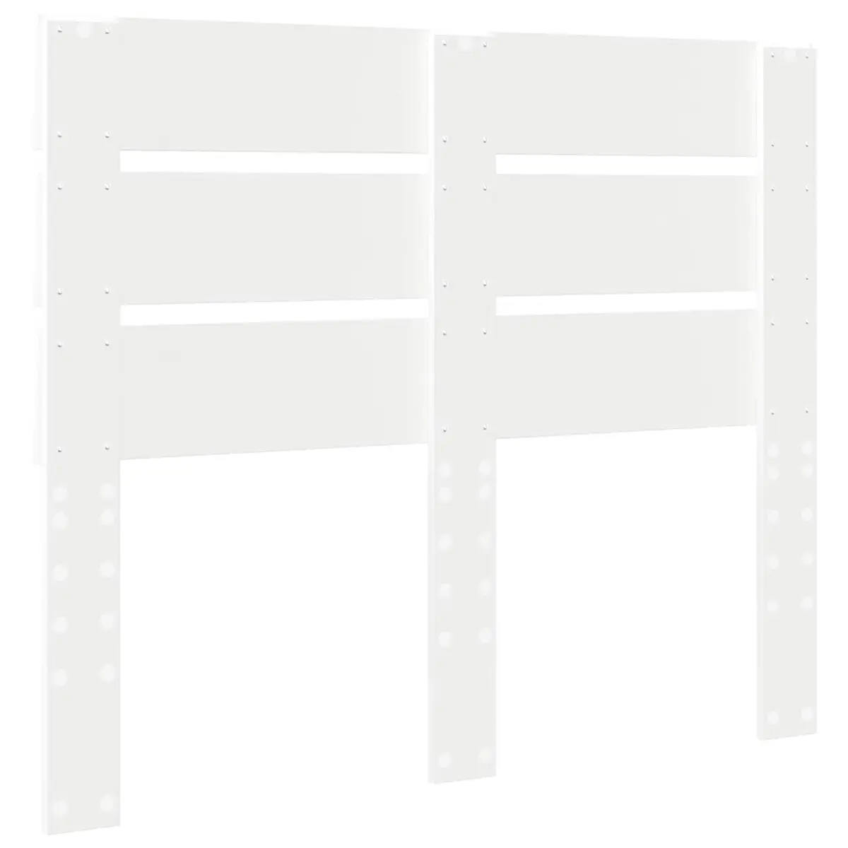 White Engineered Wood Headboard Modern Minimalist Bedroom Rectangular Sleek