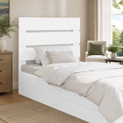 Modern White Engineered Wood Headboard for Bedrooms