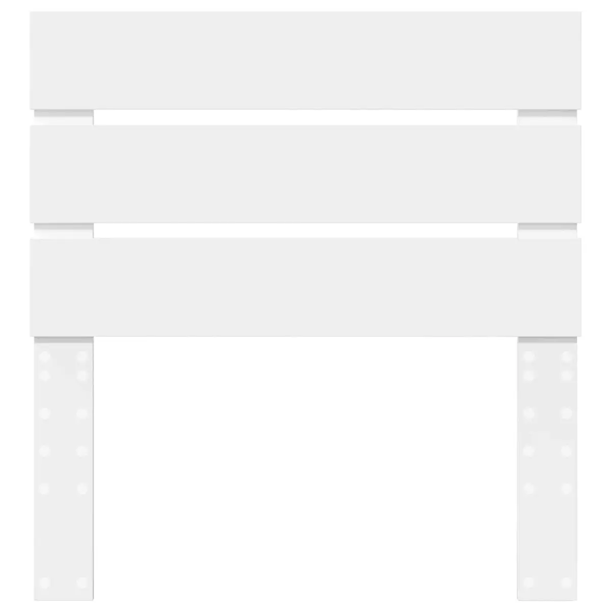 White Engineered Wood Headboard Modern Bedroom Furniture Rectangular Design