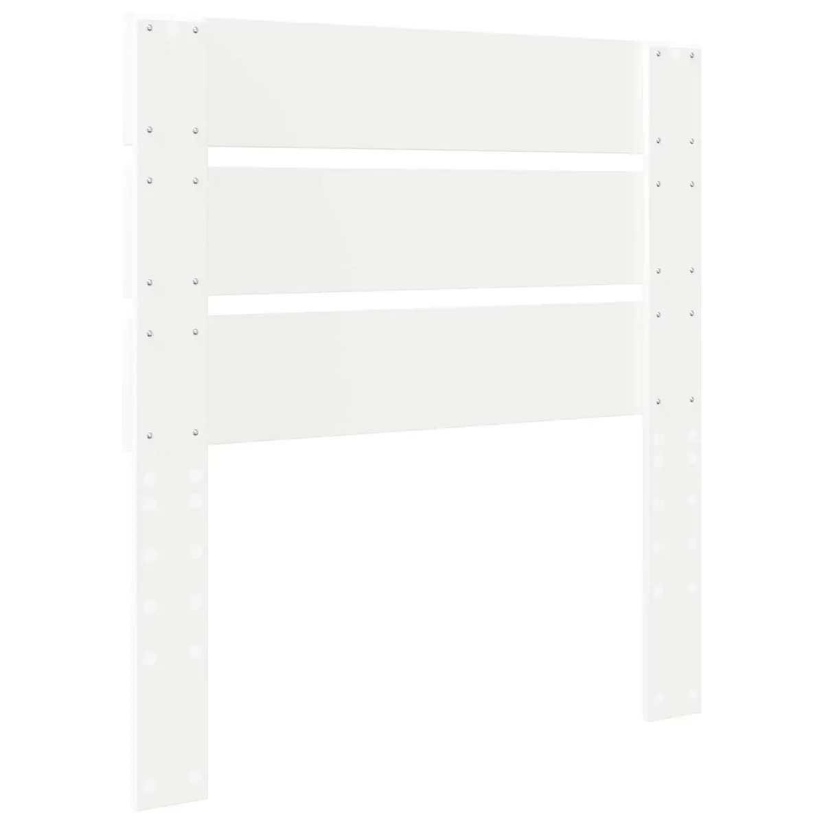 White Engineered Wood Headboard Modern Bedroom Furniture Rectangular Design