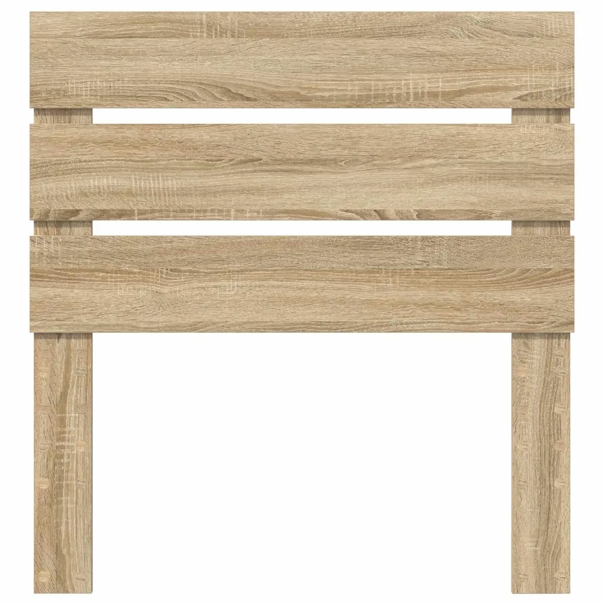 Headboard Modern Rectangular Brown Engineered Wood Sonoma Oak