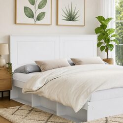 Modern White Wall-Mounted Headboard 100 cm