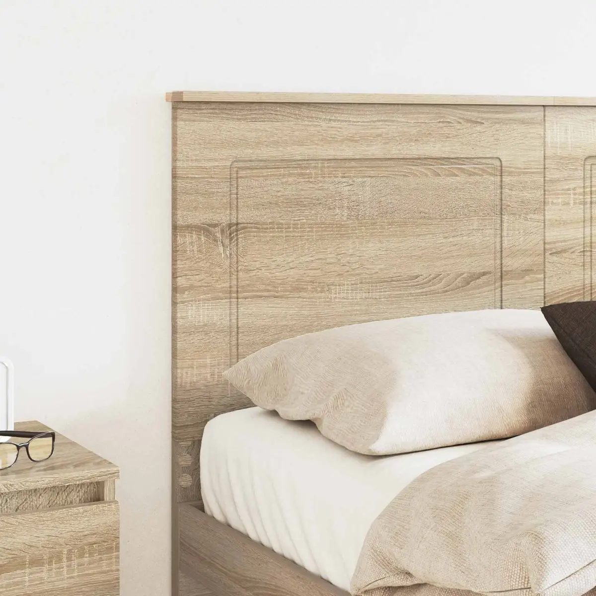 Headboard Wall-Mounted 100 cm Engineered Wood Brown
