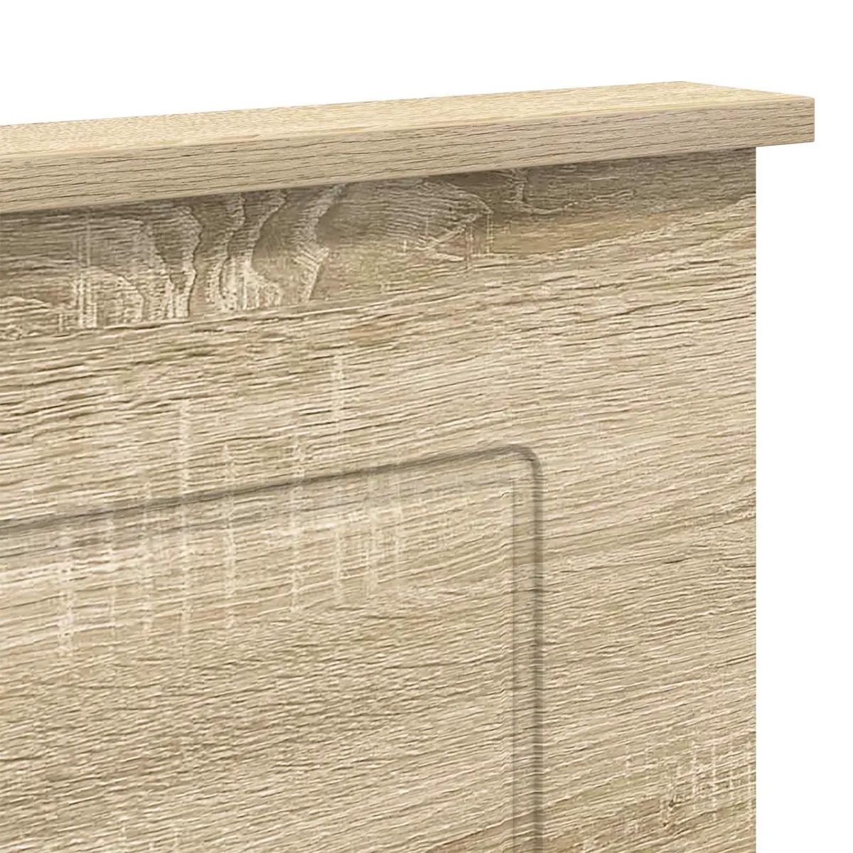 Headboard Wall-Mounted 100 cm Engineered Wood Brown