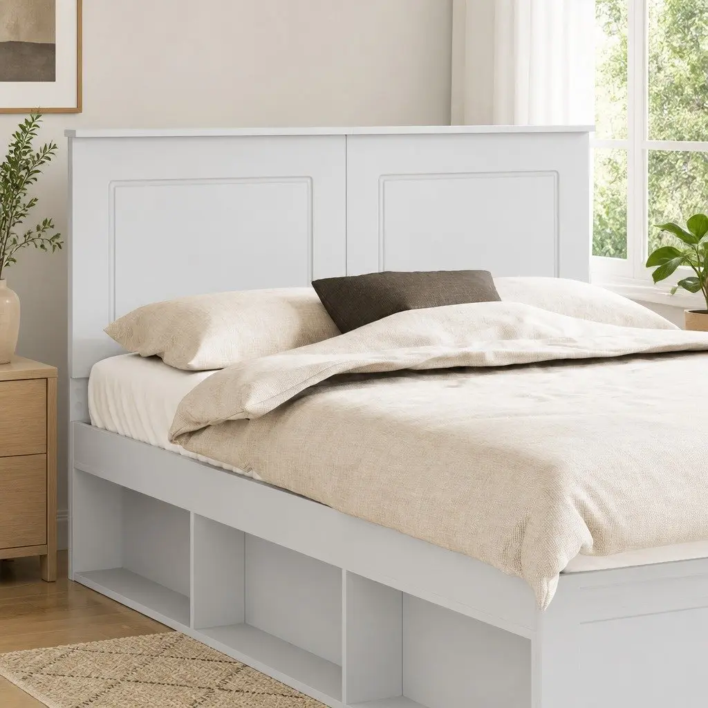 Adjustable Height White Headboard for Modern Bedrooms
