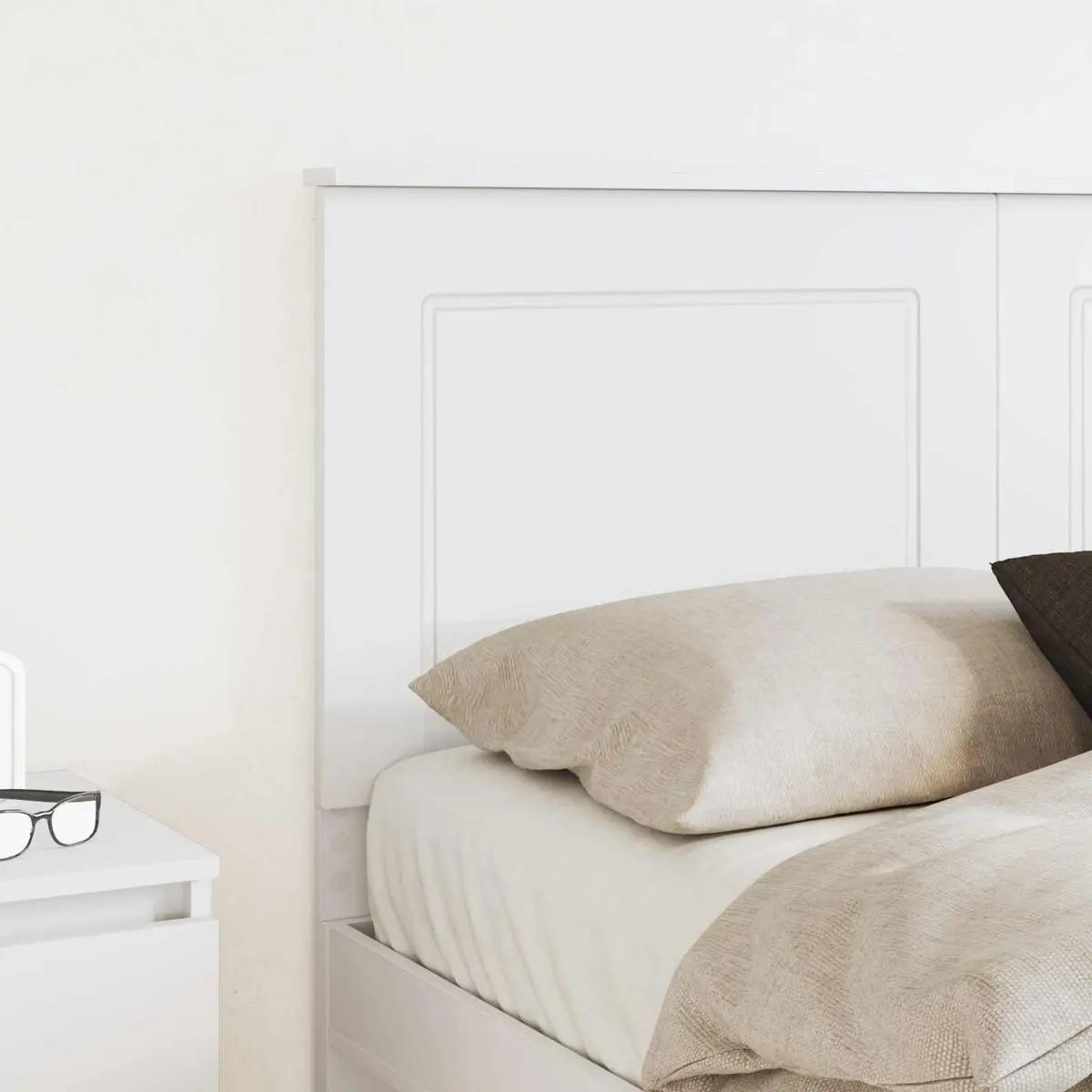 Adjustable Height White Headboard for Modern Bedrooms