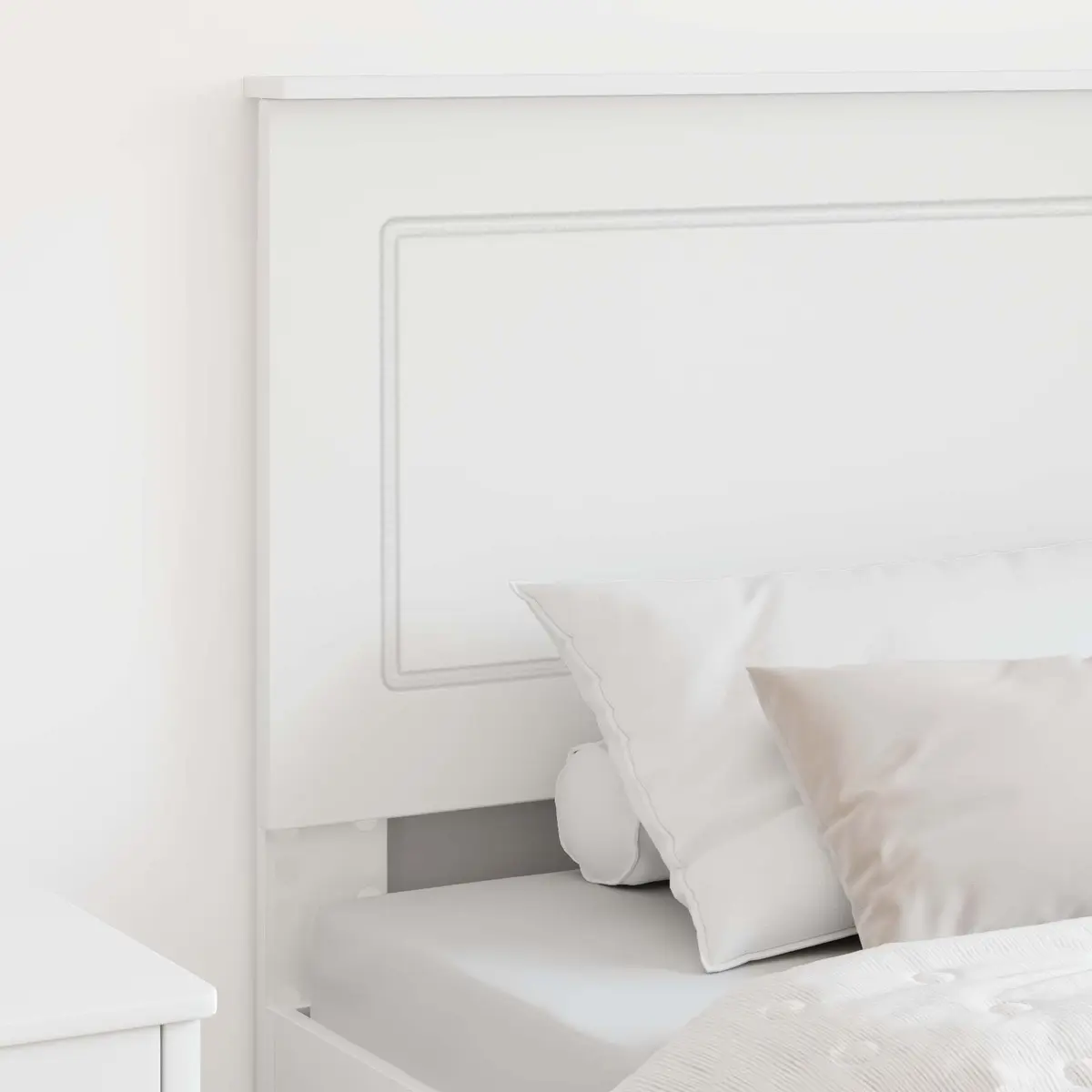 Headboard White 100 cm Modern Wall-Mounted Adjustable Height Engineered Wood