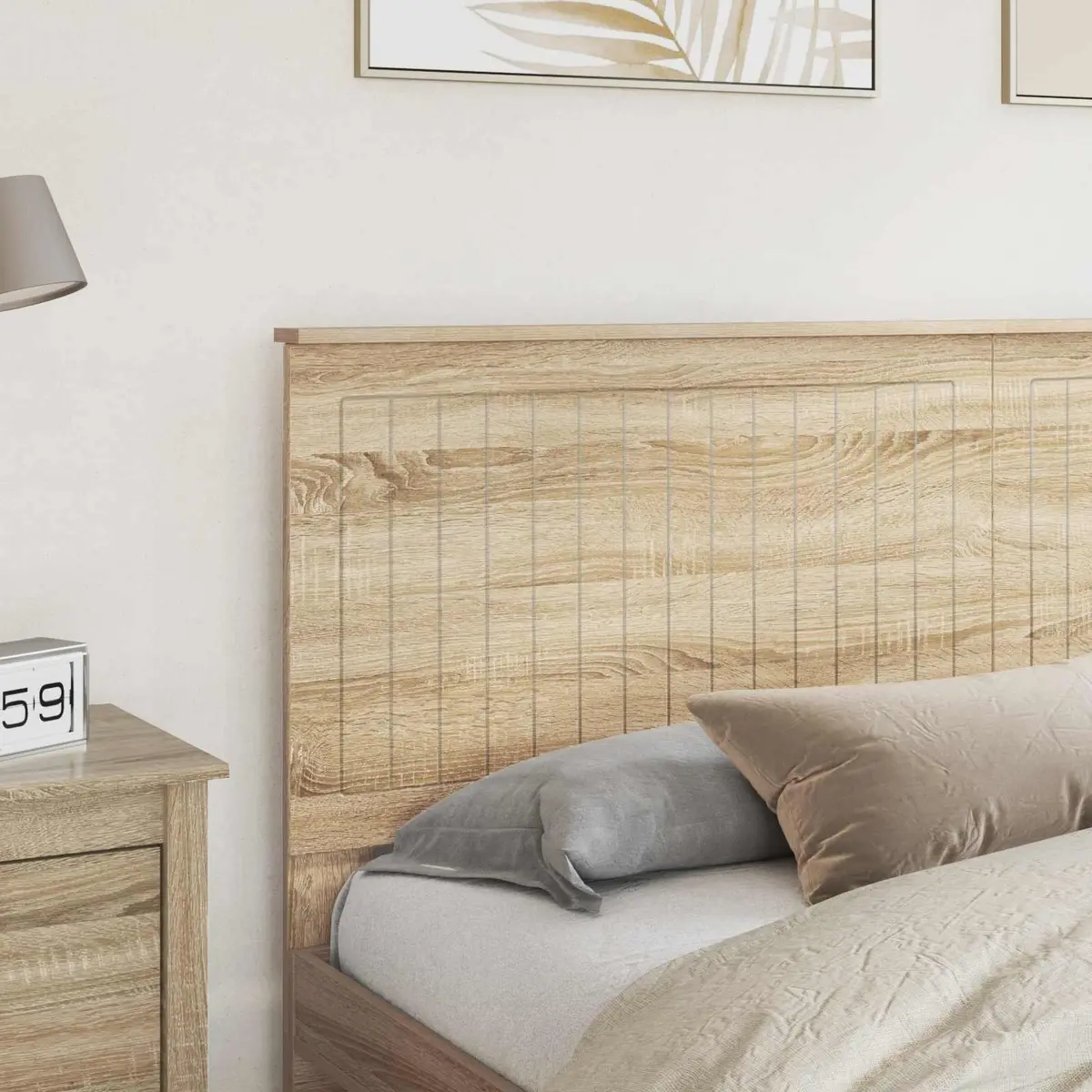 Brown Engineered Wood Headboard 180cm