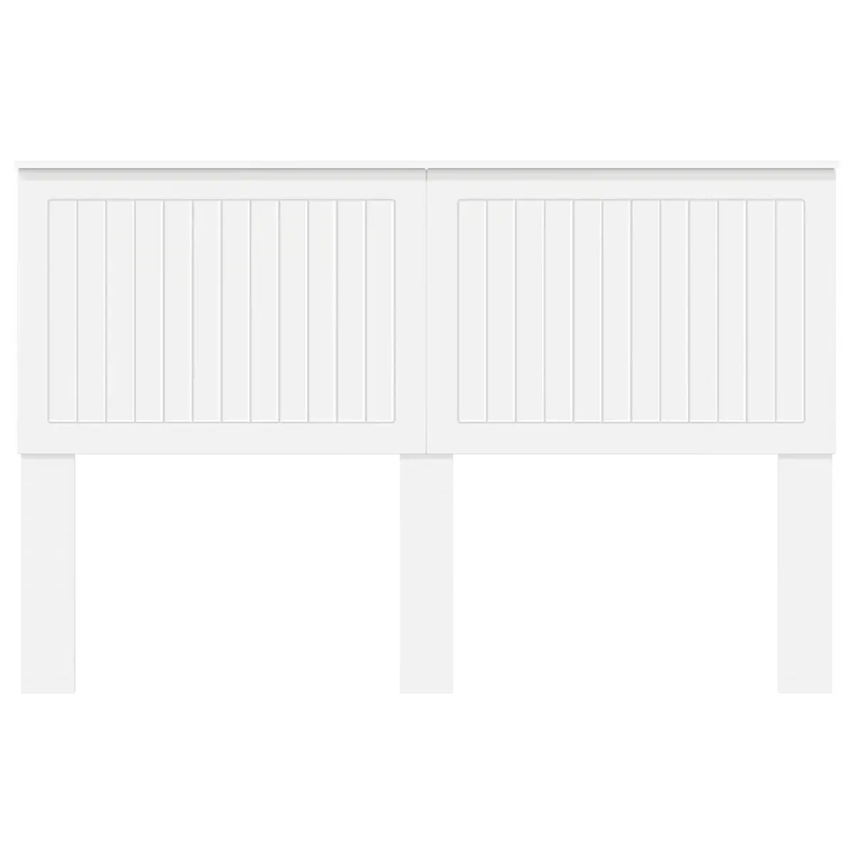 White Headboard Contemporary Minimalist 150cm Engineered Wood Bedroom Furniture