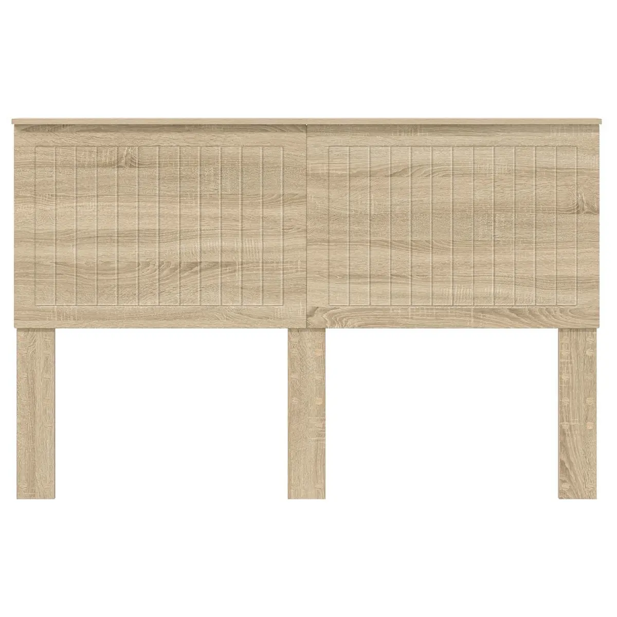 Brown Engineered Wood Headboard 150 cm Minimalist Style