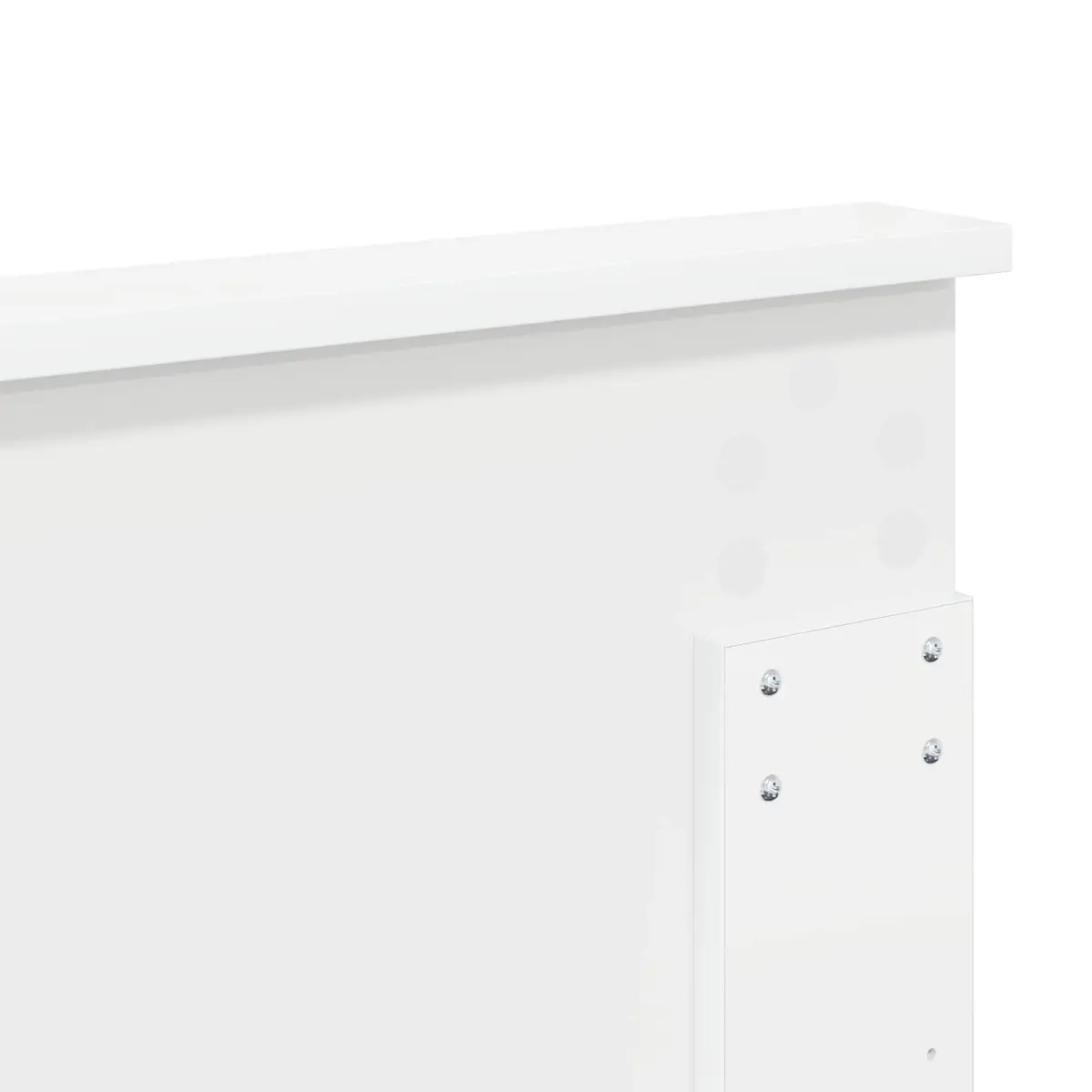 White Engineered Wood Headboard 135cm