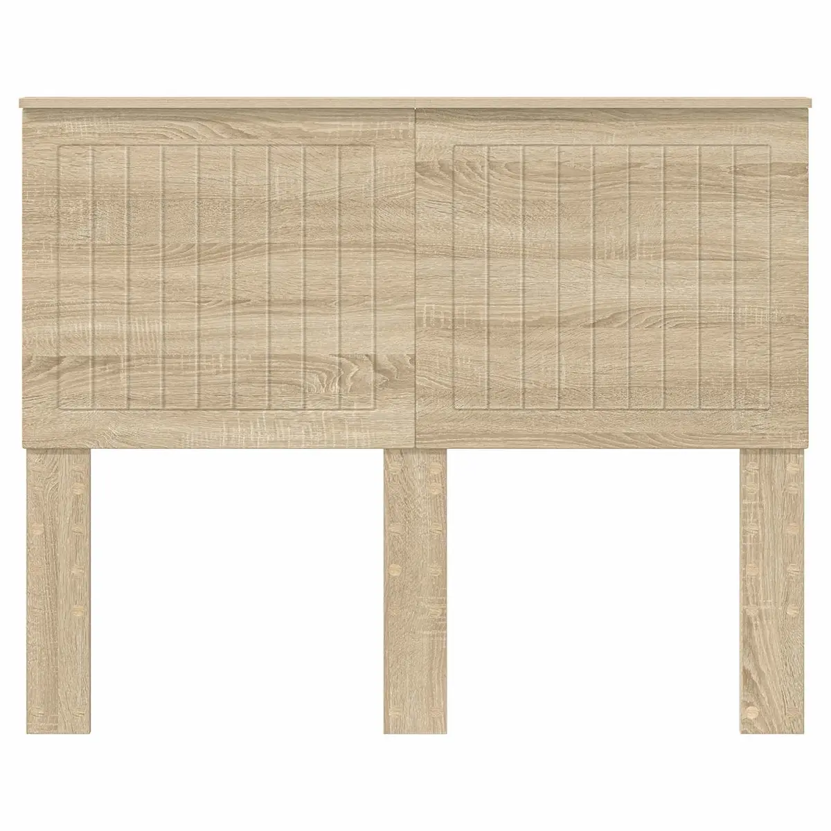 Minimalist 135 cm Brown Engineered Wood Headboard