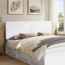 Modern White Engineered Wood Headboard for Cozy Spaces