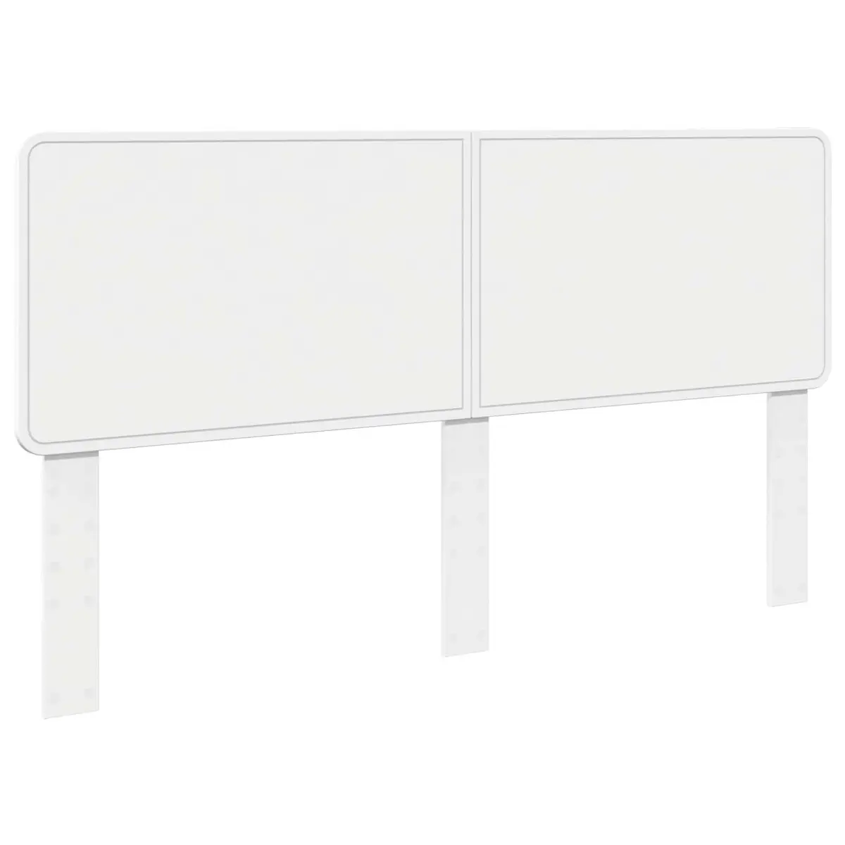 White Engineered Wood Headboard Modern Bedroom Furniture Rectangular Design