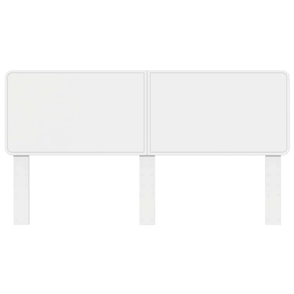 White Engineered Wood Headboard Modern Bedroom Furniture Rectangular Design