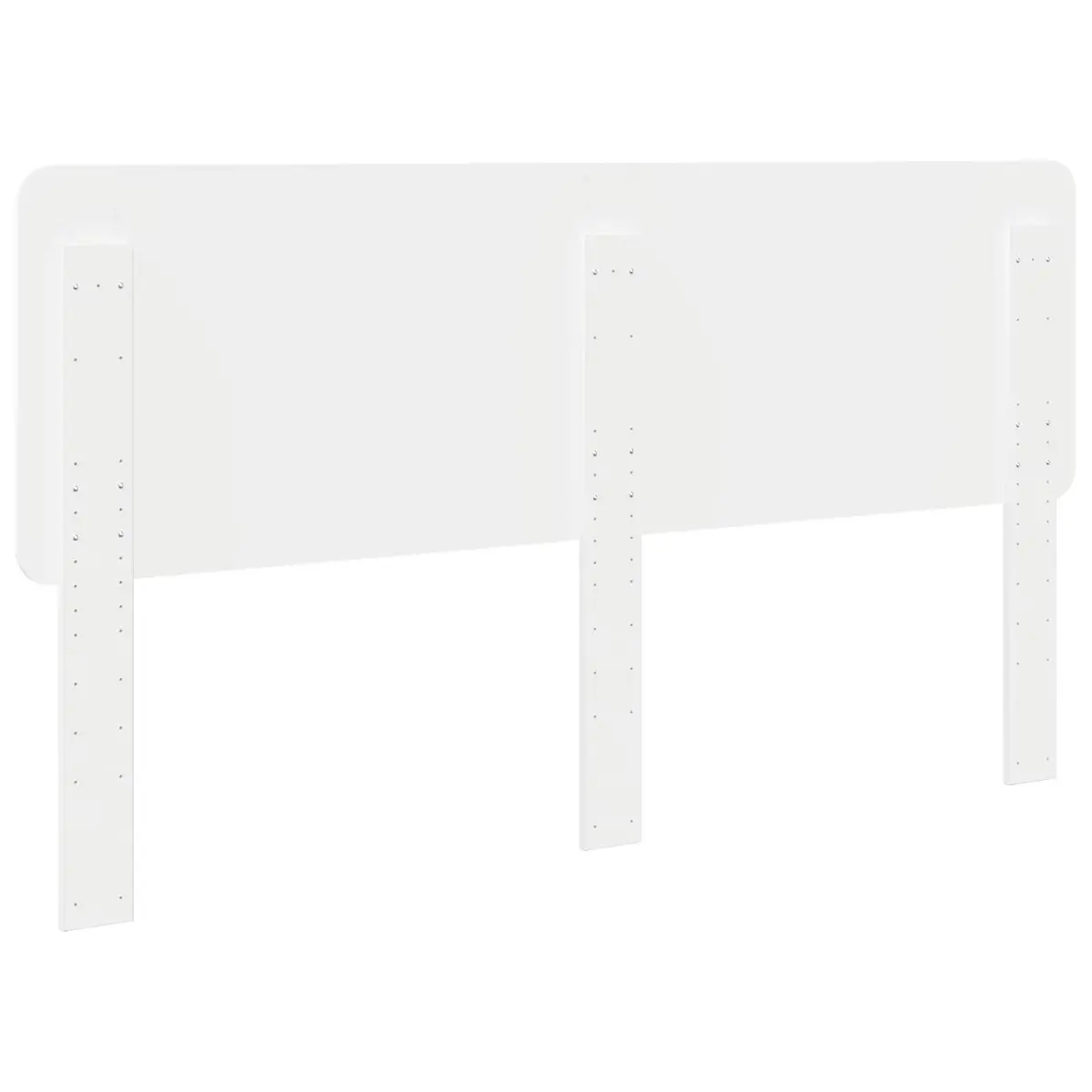 White Engineered Wood Headboard Modern Bedroom Furniture Rectangular Design
