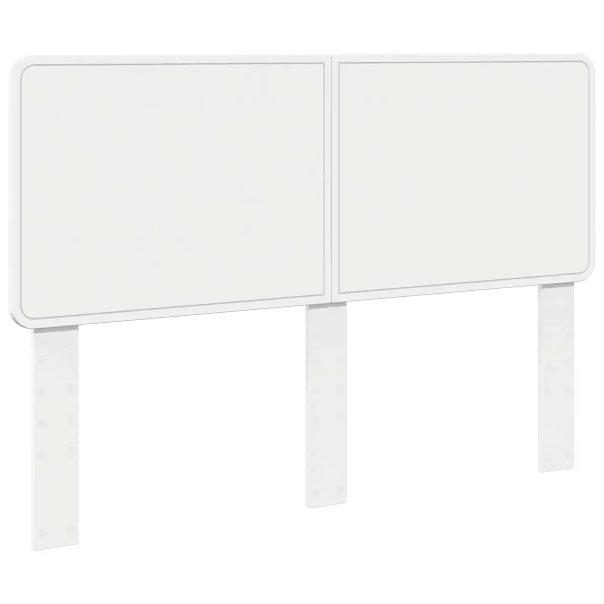 Rectangle White Engineered Wood Headboard