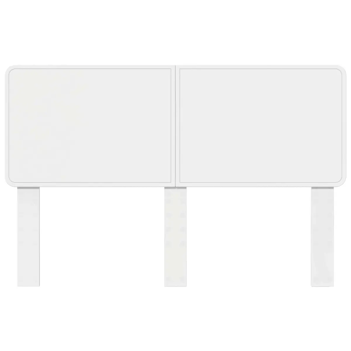 Rectangle White Engineered Wood Headboard