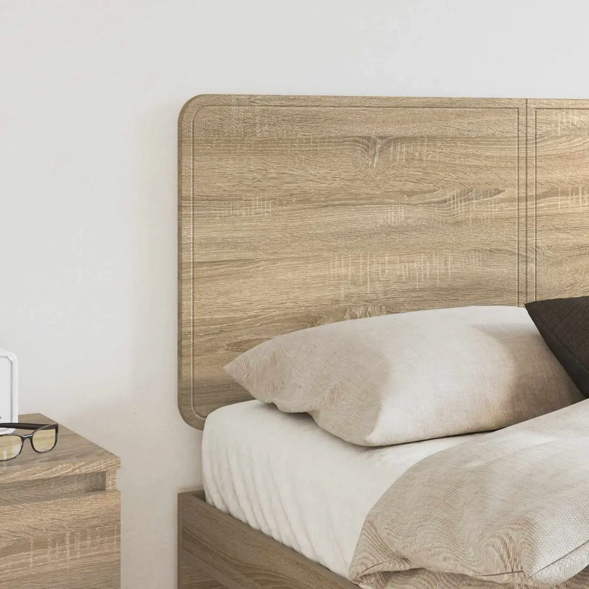 Brown Rectangle Headboard in Engineered Wood