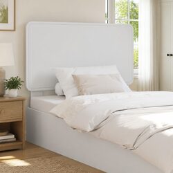 White Engineered Wood Headboard for a Cozy Bedroom