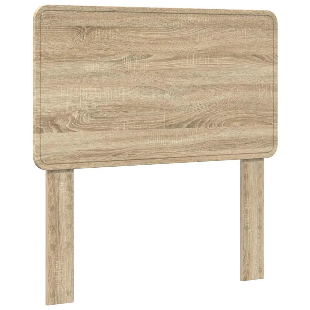 Headboard Modern Rectangle Brown Engineered Wood