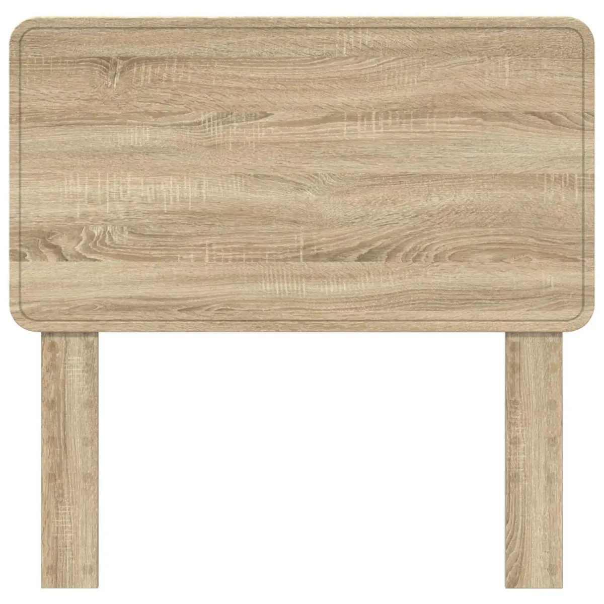 Headboard Modern Rectangle Brown Engineered Wood
