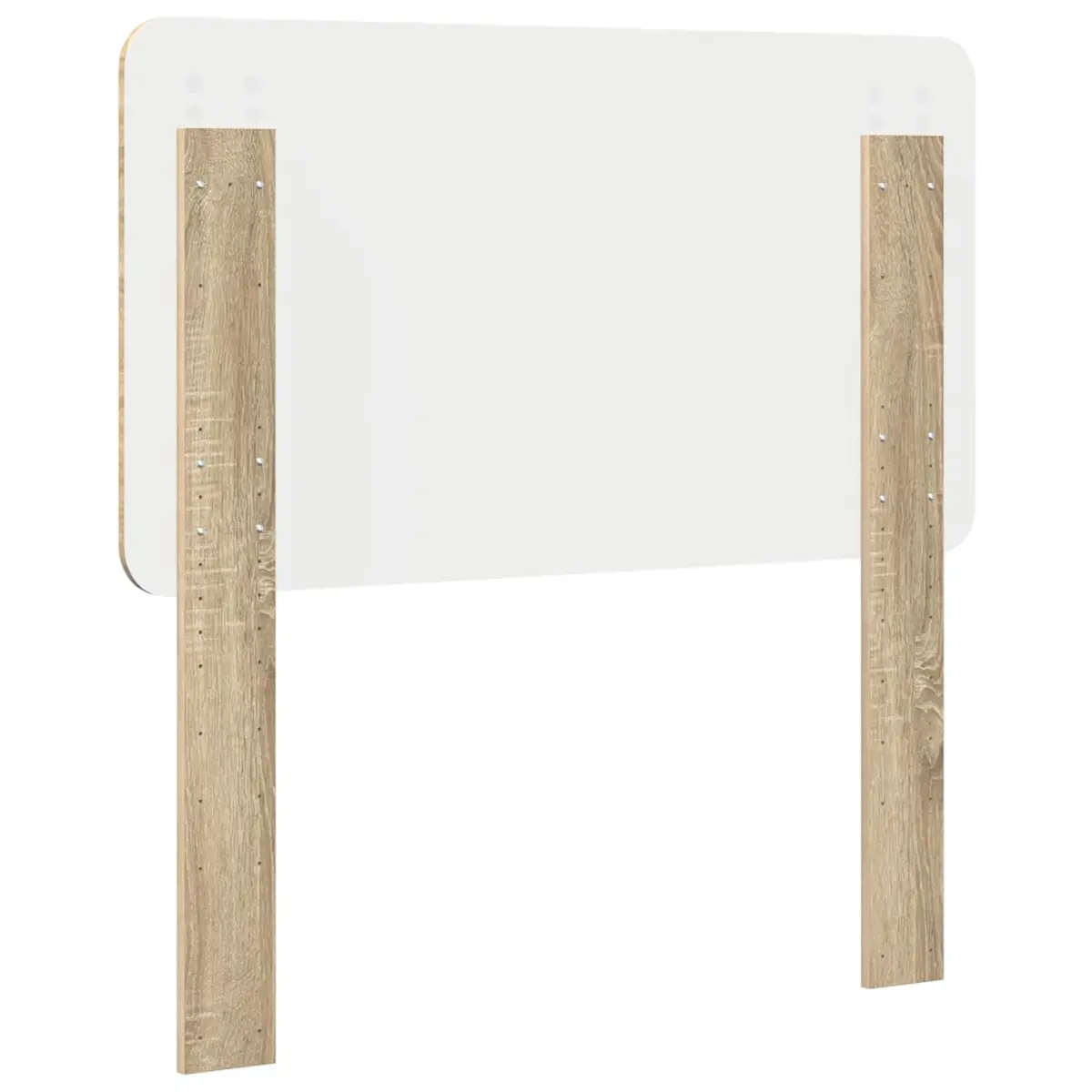 Headboard Modern Rectangle Brown Engineered Wood