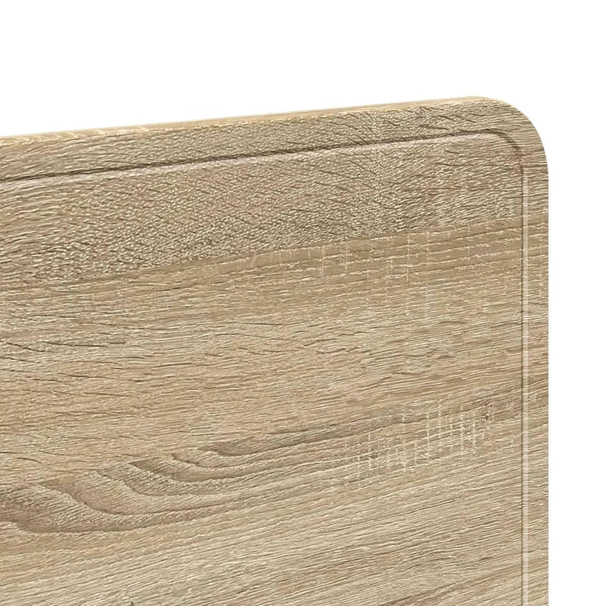 Headboard Modern Rectangle Brown Engineered Wood