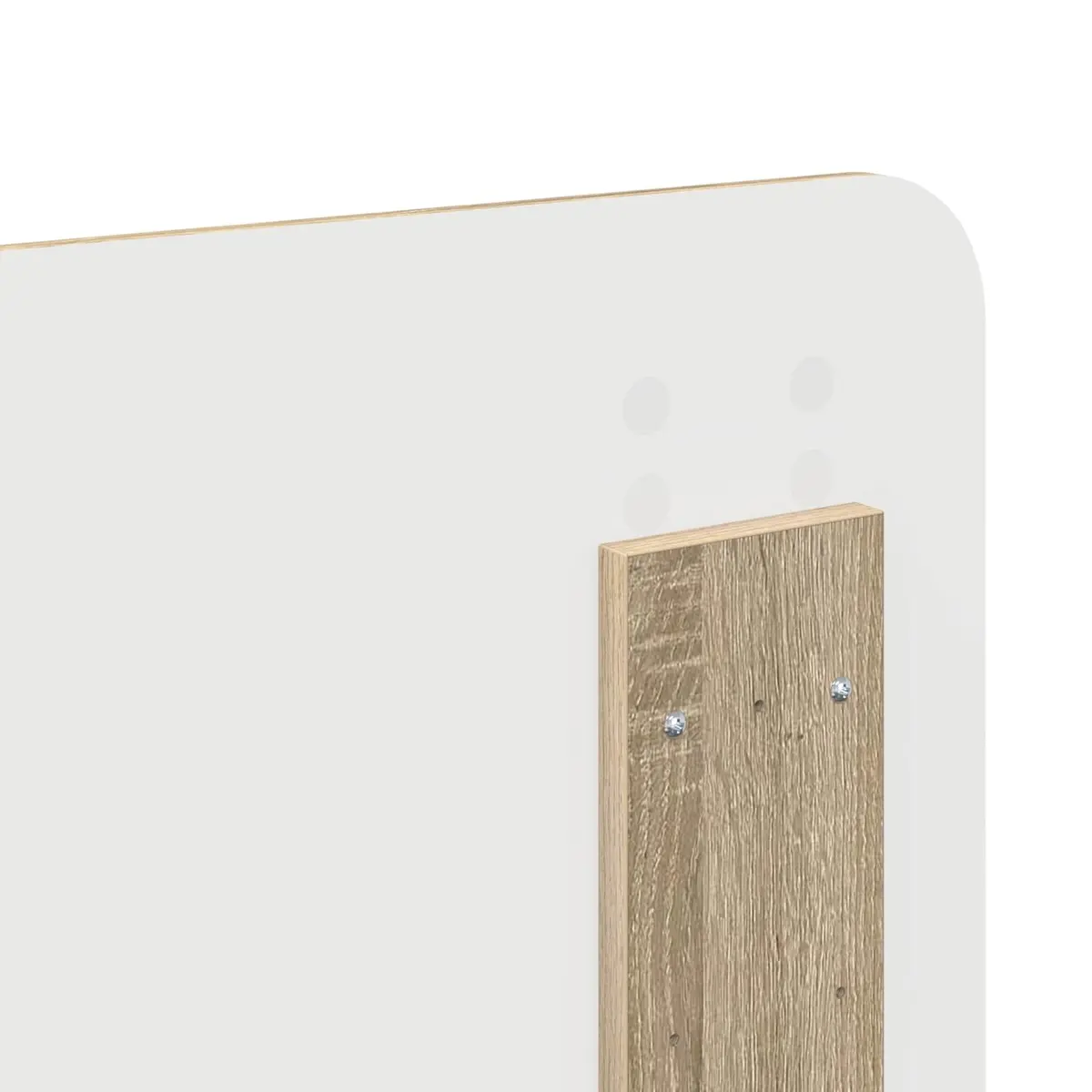 Headboard Modern Rectangle Brown Engineered Wood