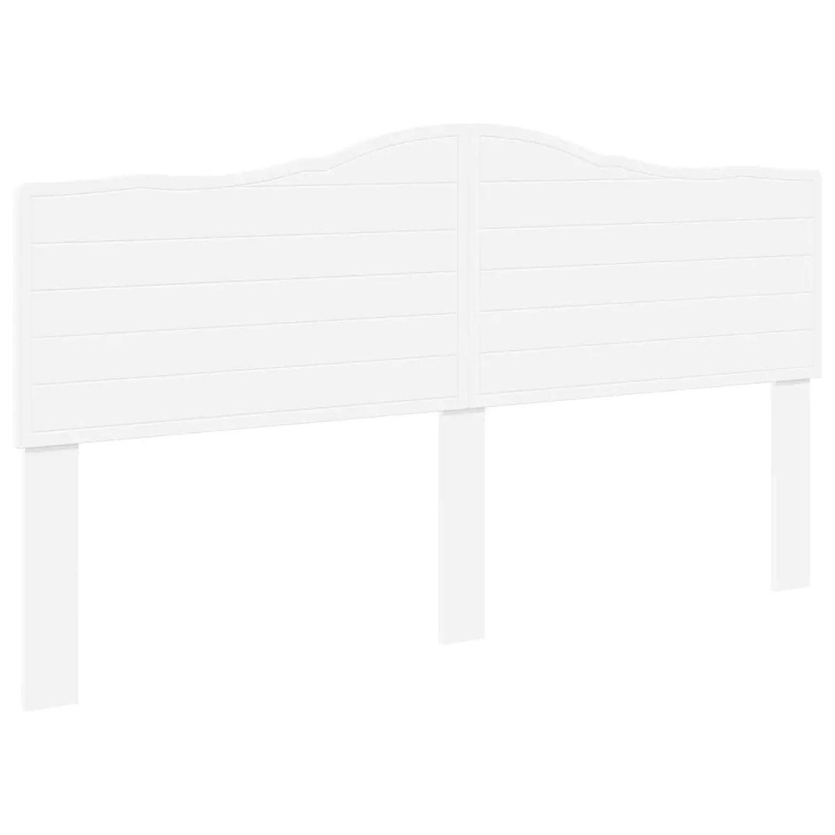 Headboard White Modern Minimalist Wall Mounted Engineered Wood