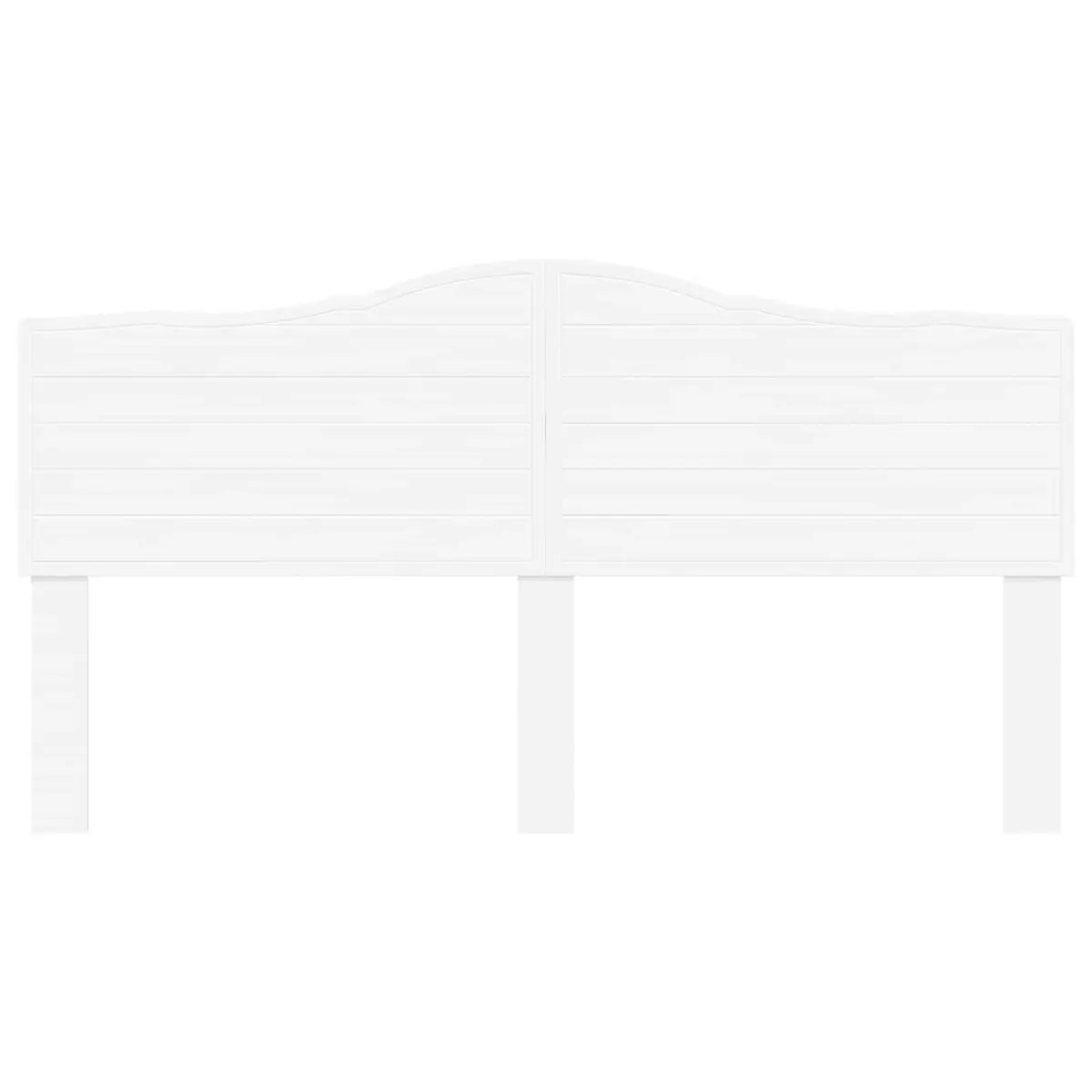 Headboard White Modern Minimalist Wall Mounted Engineered Wood