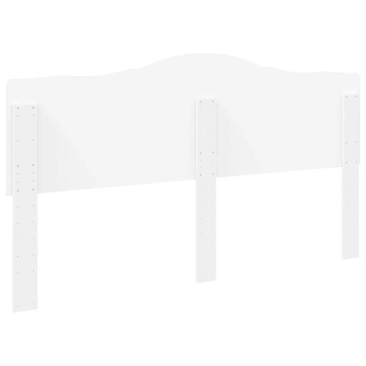 Headboard White Modern Minimalist Wall Mounted Engineered Wood