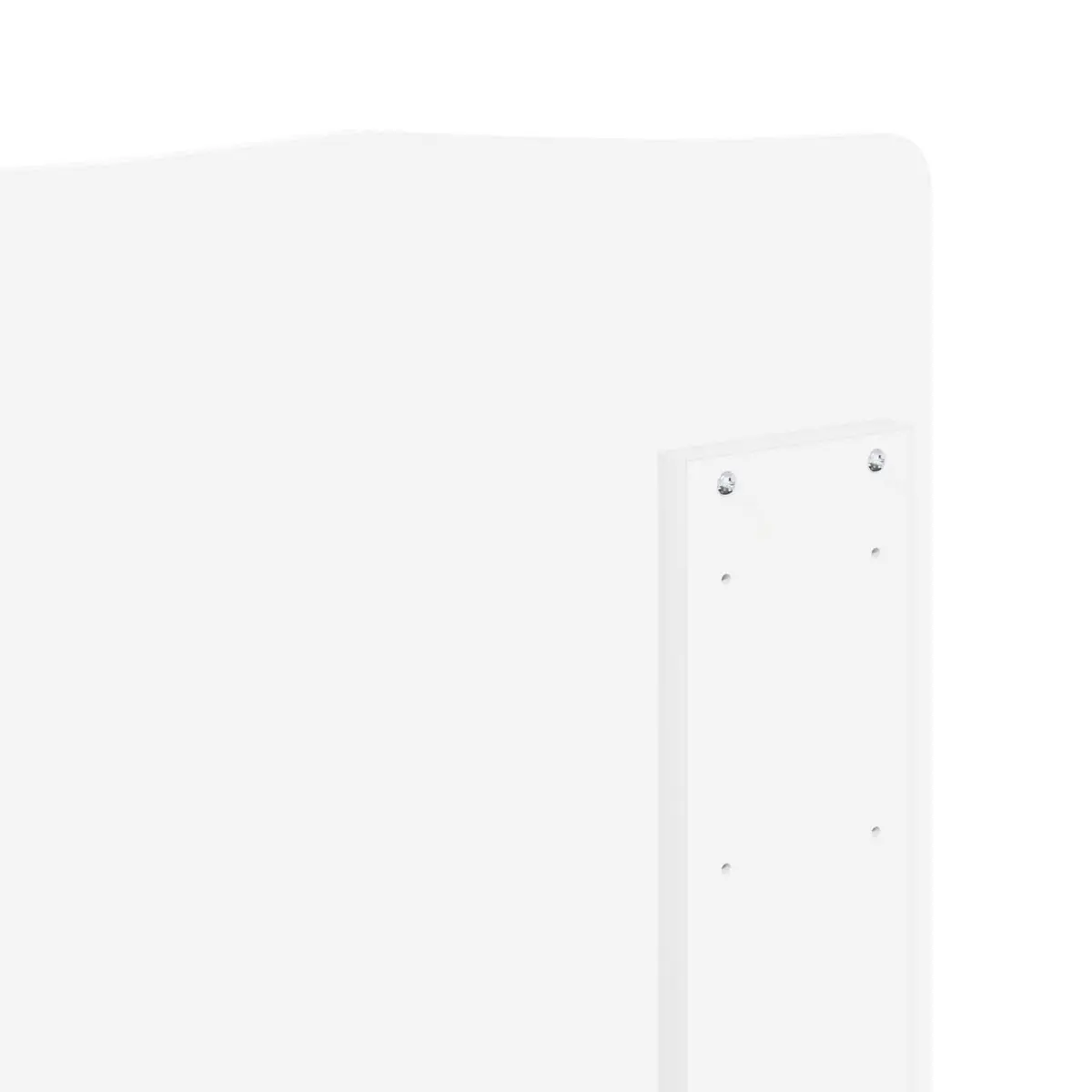 Headboard White Modern Minimalist Wall Mounted Engineered Wood